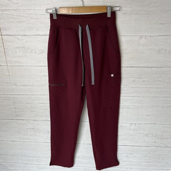 Figs Pants Womens Size XS/P Burgundy Yola Style Joggers Technical Collection - Picture 3 of 16